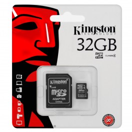 Tarjeta Micro SDHC 32GB Clase 4 + Adaptador SD