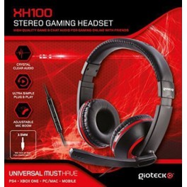Gioteck - XH-100 Gaming Stereo Headset, Color Rojo