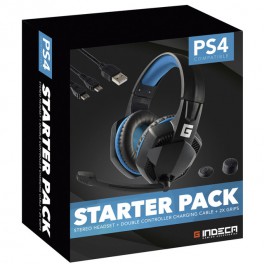 Starter Headset + Cable Carga + 2 Grips - PS4