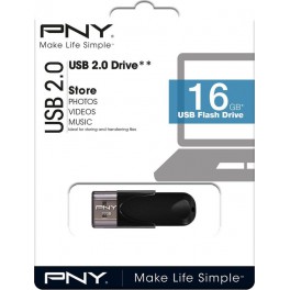 Pendrive PNY 16GB Attache 2.0 Negro