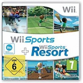 Wii Sports + Resort (Sobre Carton) "Desperfec